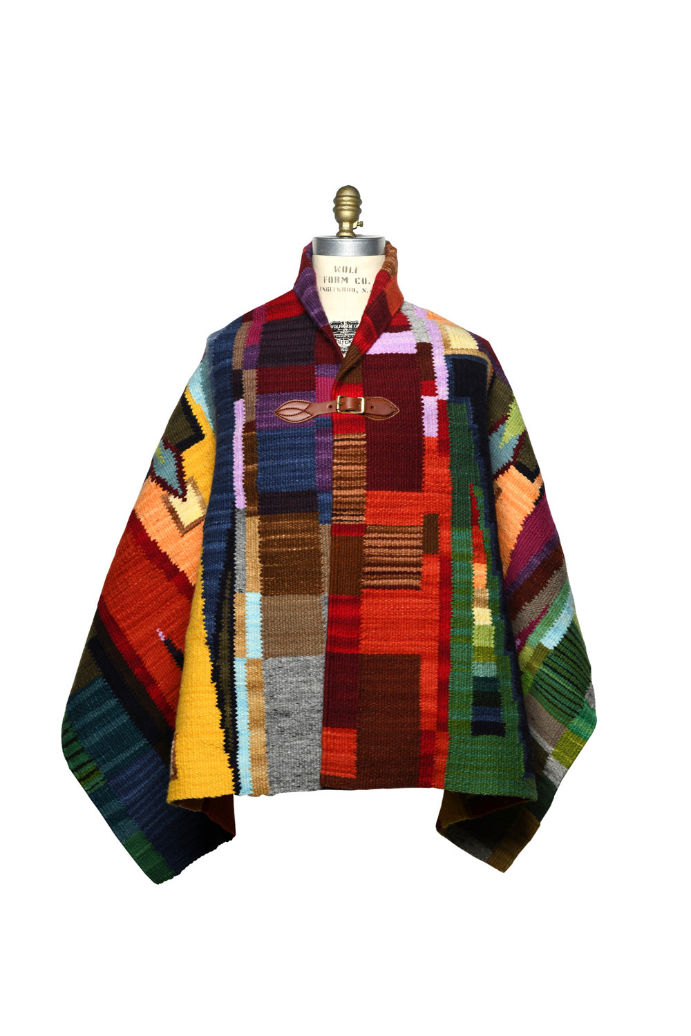 Merino Wool Blanket Poncho - Diamond Sampler