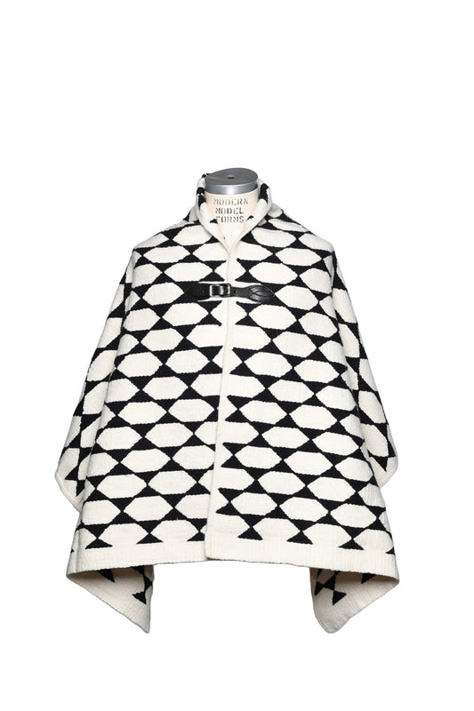 Merino Wool Blanket Poncho - Butterfly Wing