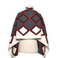 Merino Wool Blanket Poncho - Triple Diamond