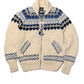 Fair Isle #3 Zipper Cardigan - Ivory