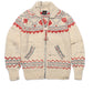 Fair Isle #5 Zipper Cardigan - Natural Heather