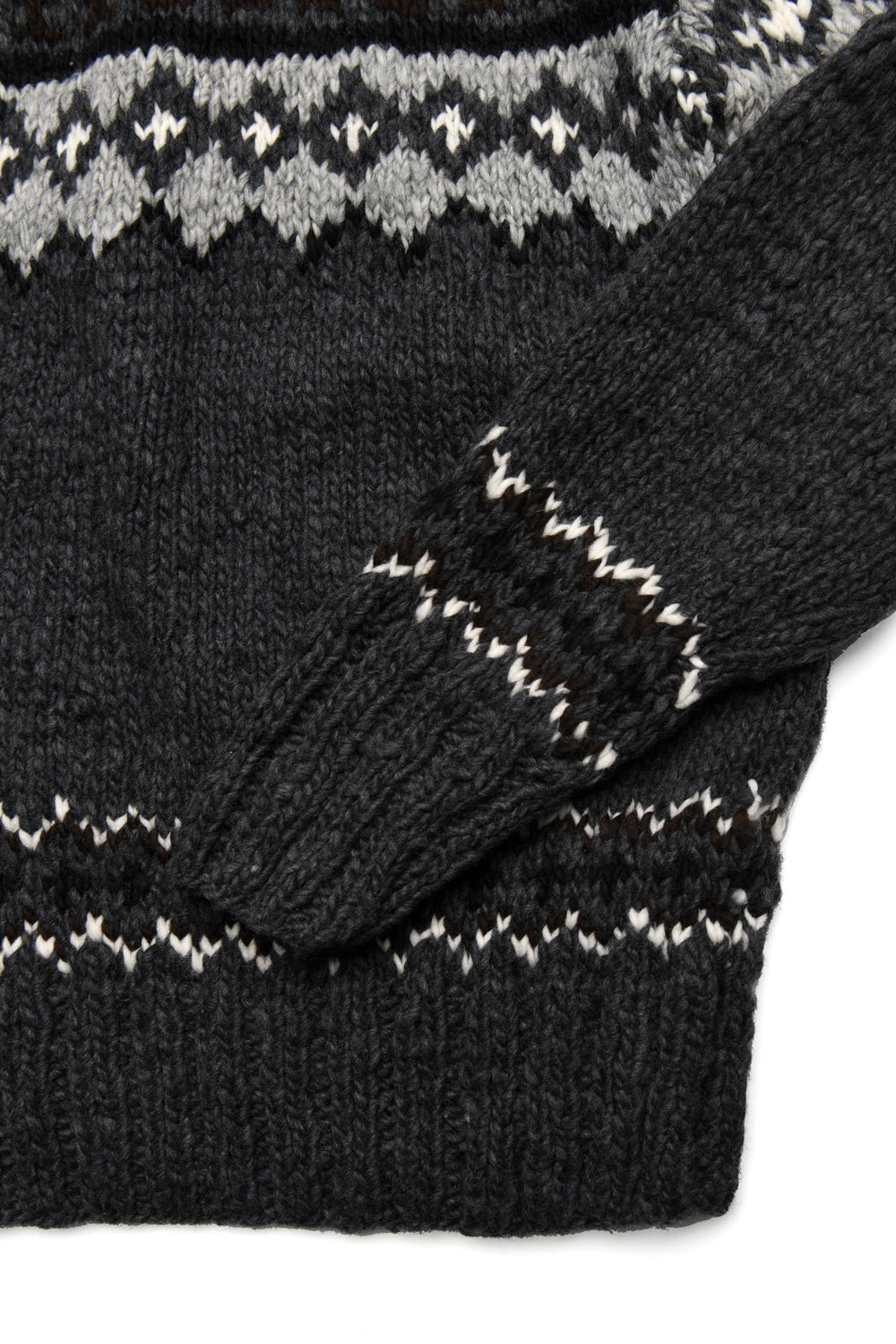 Fair Isle #3 Pullover - Ox Grey