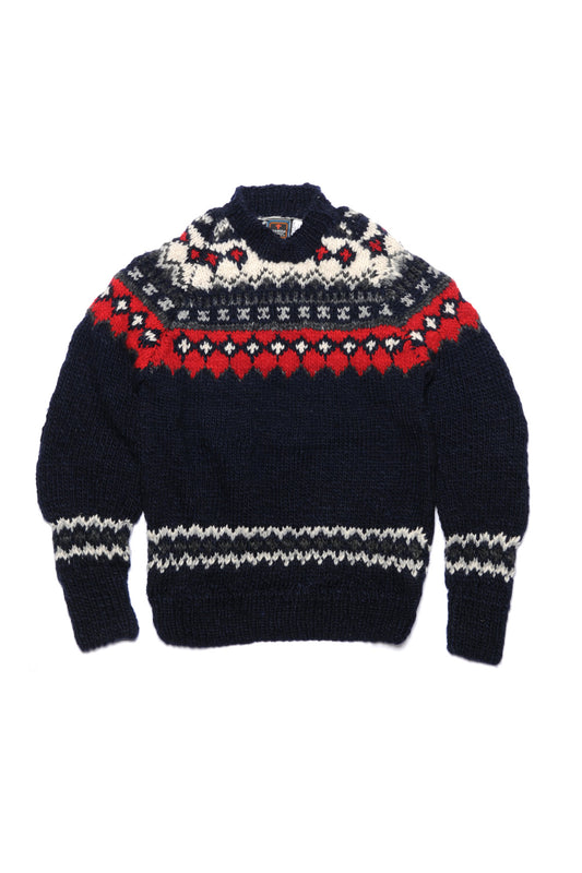 [MADE TO ORDER] Fair Isle #3 Pullover - Dk Navy