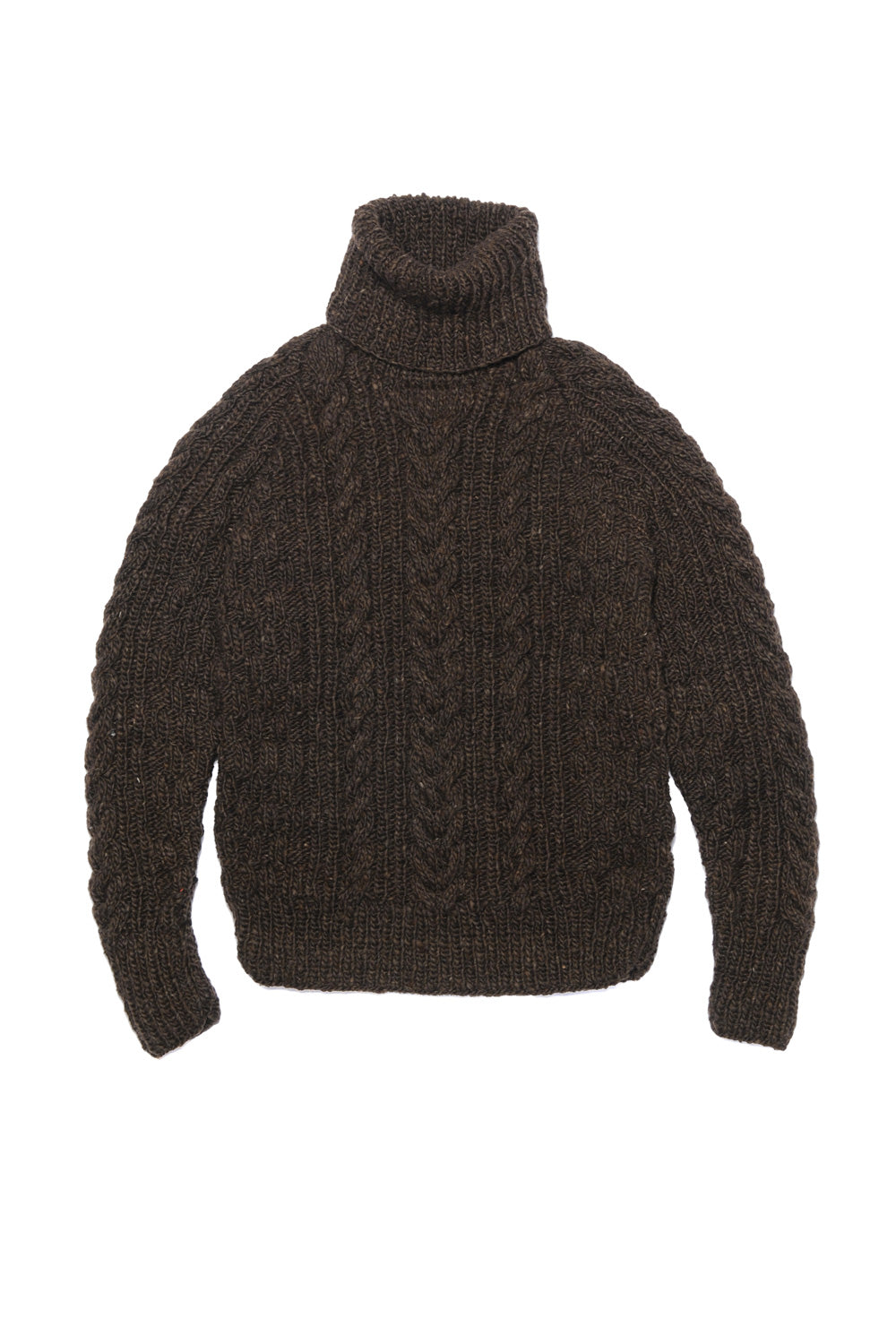 Fisherman Turtleneck Pullover - Chocolate
