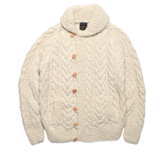 Fisherman Loop Button Cardigan - Ivory