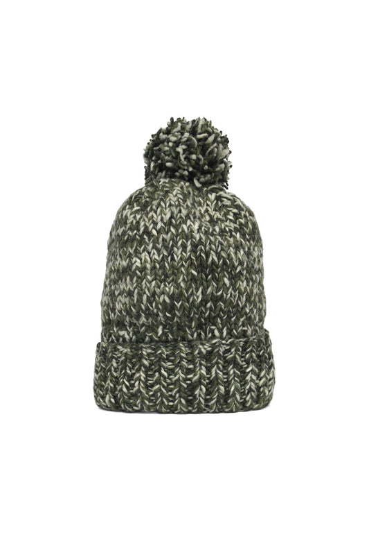 Double Cuff Cap Mix Heather - Olive Mix