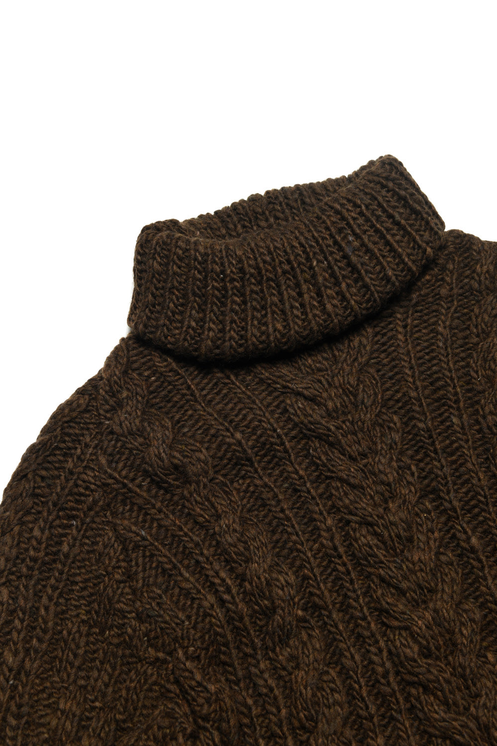 Fisherman Turtleneck Pullover - Chocolate