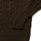 Fisherman Turtleneck Pullover - Chocolate