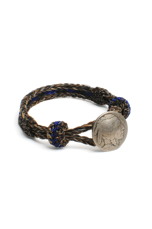Concho Bracelet - #02 NAT/BLK X BLU