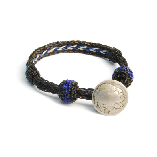 Concho Bracelet - #09 BLK/WHT x BLU