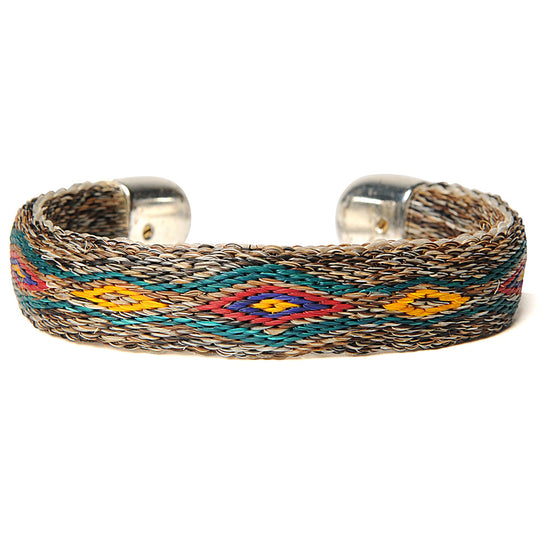 Bendable Horsehair Bracelet - NAT / GRN X YLW