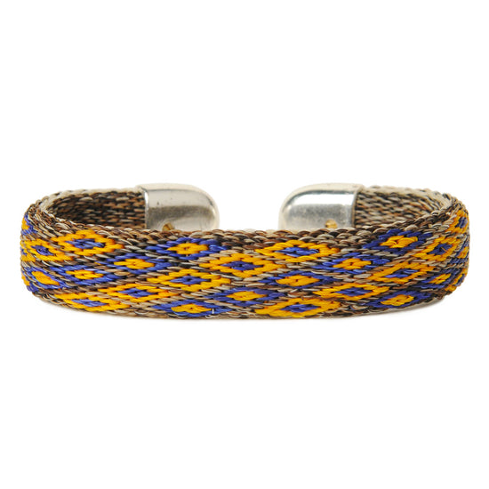 Bendable Horsehair Bracelet - NAT/ BLU X YLW
