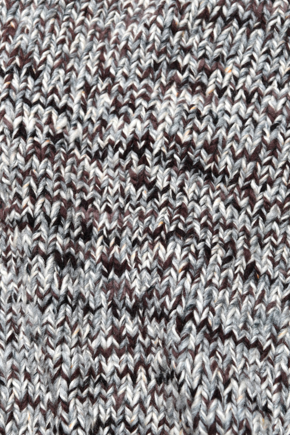 Mix #2 Heather Zipper Cardigan - Brown/Grey Mix