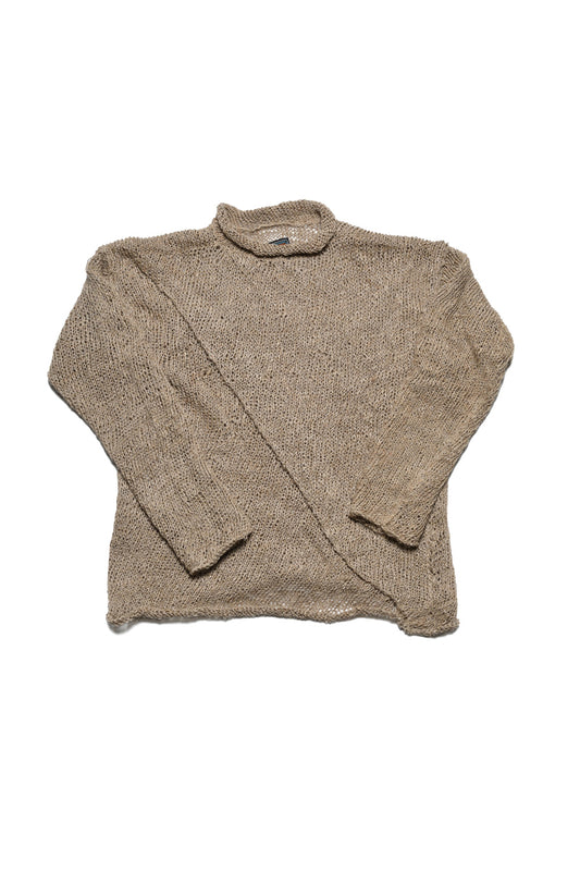 L/S Stockinette Pullover - Natural Linen