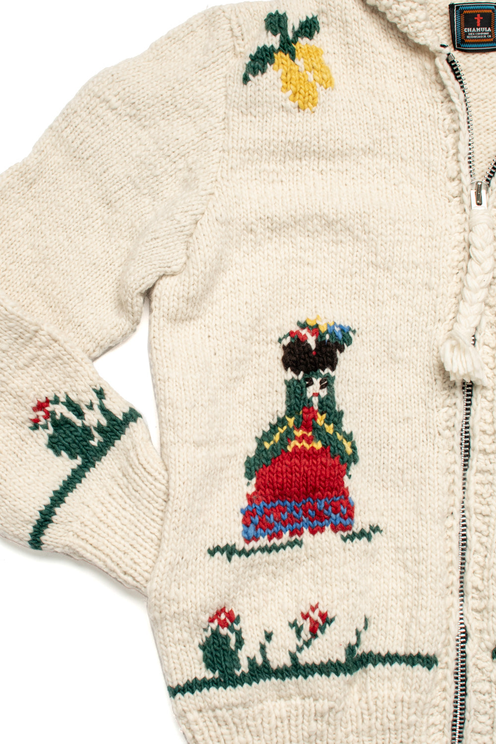 Souvenir Paisaje Zipper Cardigan - Ivory