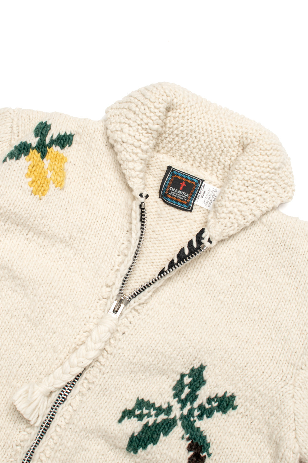 Souvenir Paisaje Zipper Cardigan - Ivory