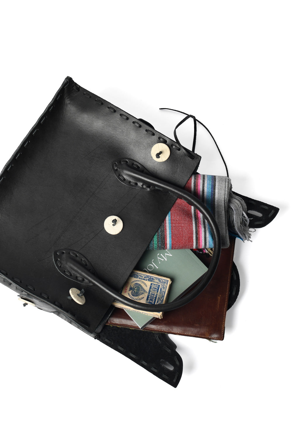 Western Stitch Bag L - Black