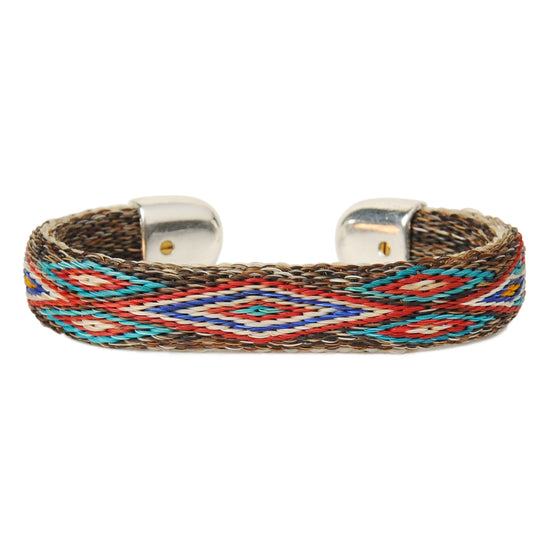 Bendable Horsehair Bracelet - NAT/ RED X TRQ