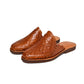Handmade Mexican huarache Chamula sandal in leather – front view