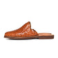 Side profile of artisan-crafted leather huarache Chamula sandal for men