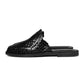 Side profile of artisan-crafted leather huarache Chamula sandal for men