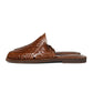 Side profile of artisan-crafted leather huarache Chamula sandal for men