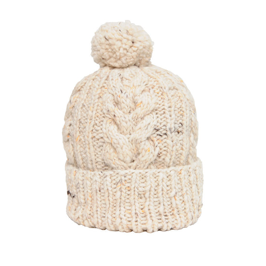 Double Cuff Cap, Fisherman - Natural Heather