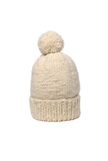 Double Cuff Cap, Thick Solid - Ivory