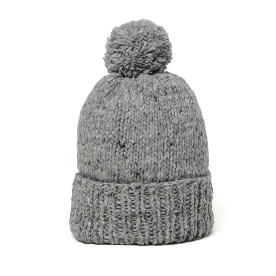 Double Cuff Cap, Thick Solid - Pearl Grey