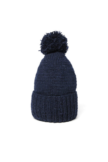 Double Cuff Cap, Thick Solid - Dk. Navy