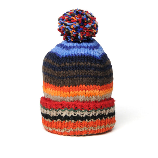 Double Cuff Cap Serape #2 - Red