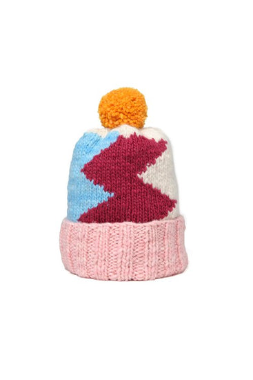Double Cuff Cap, Lightning - Lt. Pink