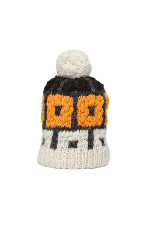 Double Layer Cap. Squares - Ivory Multi