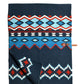 Merino Wool Blanket Poncho, Fair Isle #3 - Real Indigo