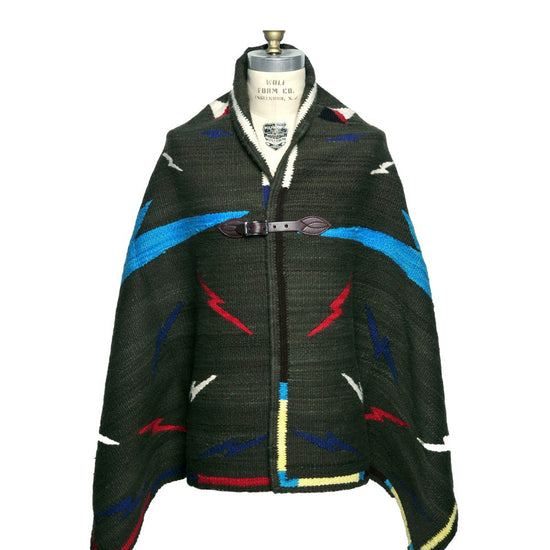 Merino Wool Blanket Poncho - Thunderbird
