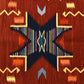 Merino Wool Blanket Poncho, Antique Star  - Royal