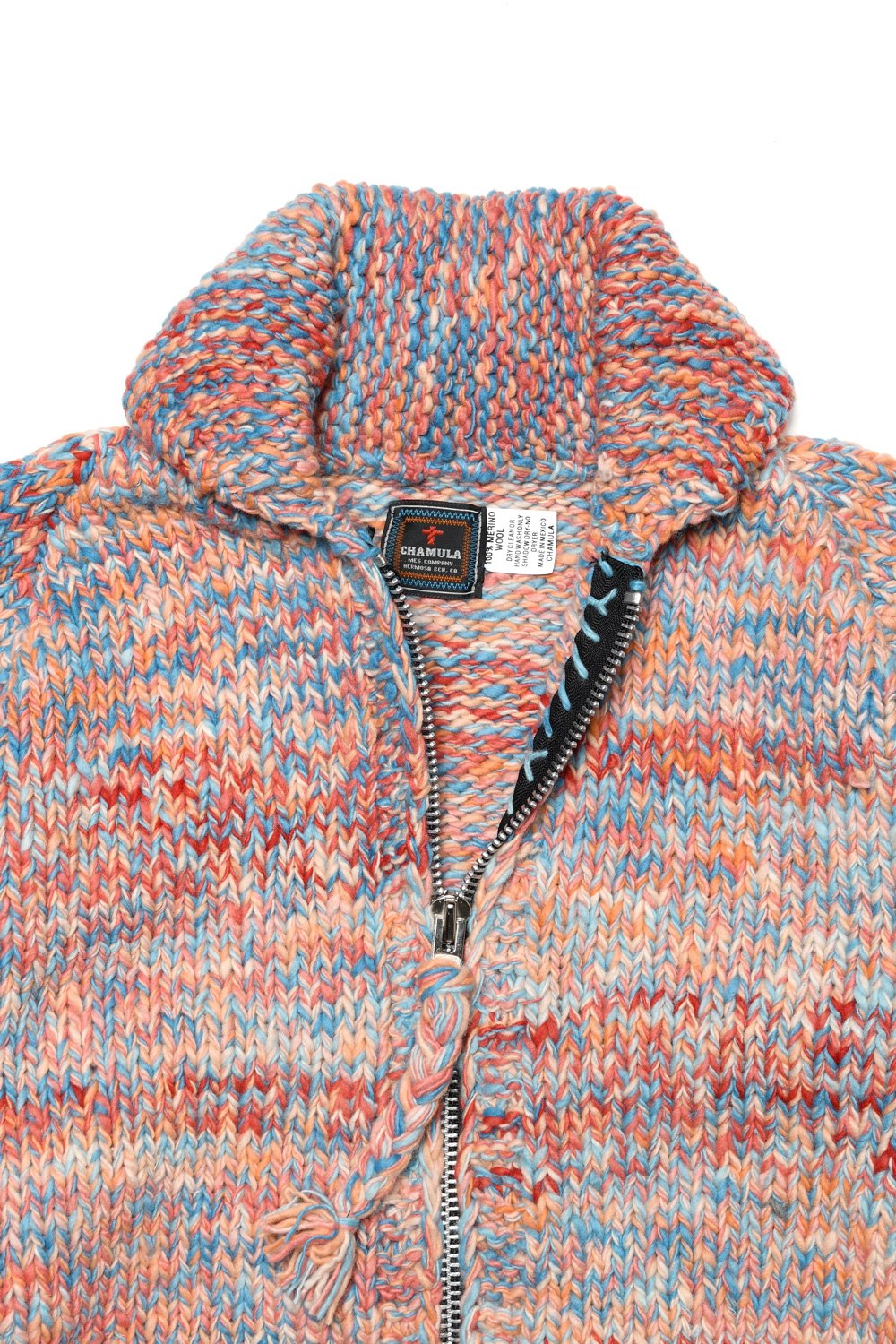 Mix Heather Zipper Cardigan - Heather Med Turq Mix