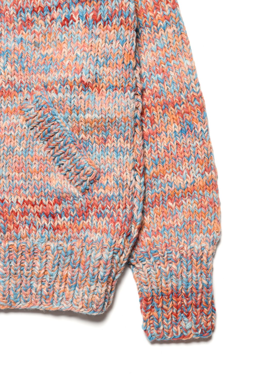 Mix Heather Zipper Cardigan - Heather Med Turq Mix