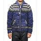 Fair Isle #3 Ireland Zipper Cardigan - Ox Grey