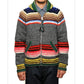 Multi Stripe Zipper Cardigan - Pearl Grey