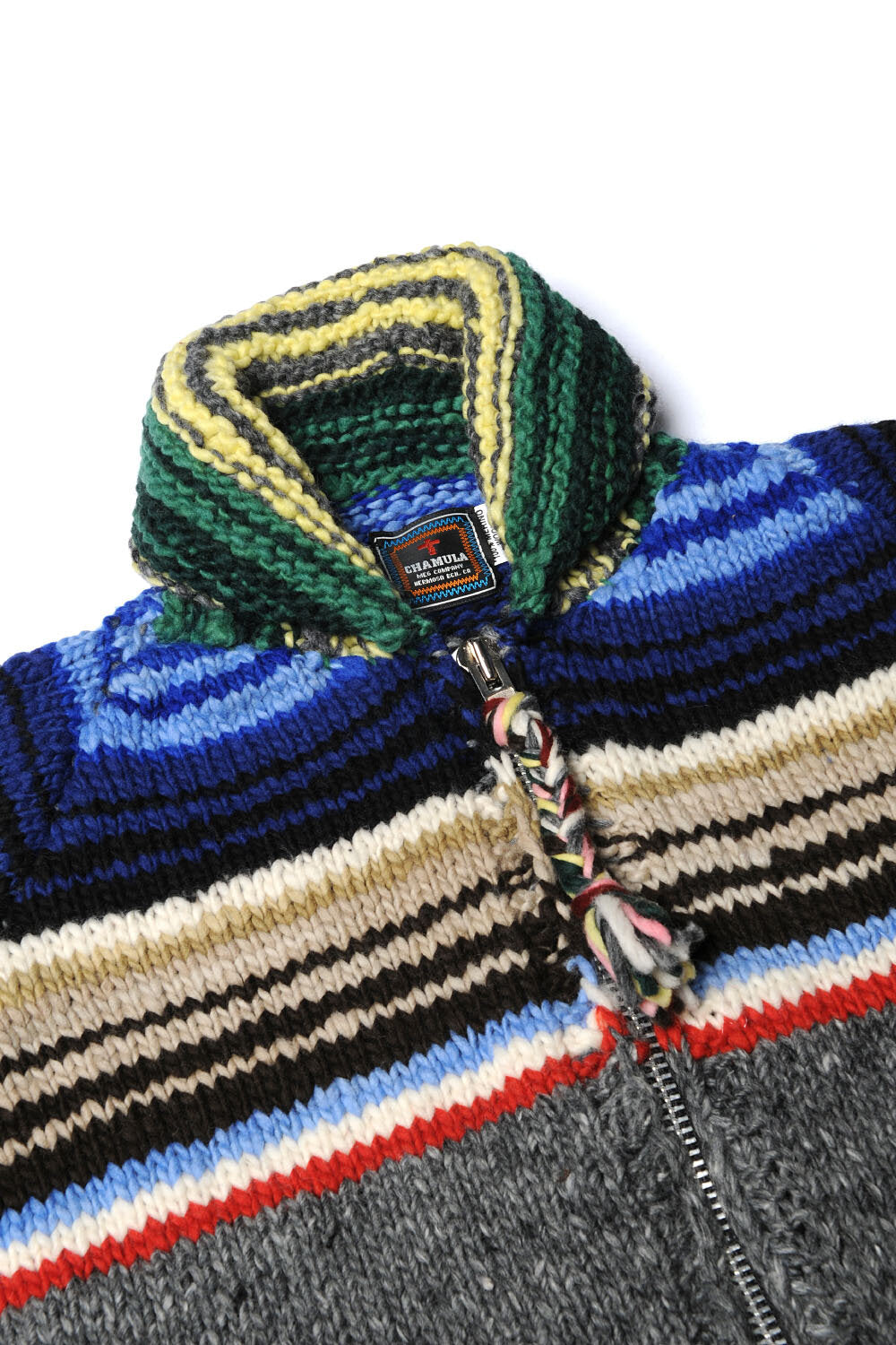 Serape Zipper Cardigan - Grey