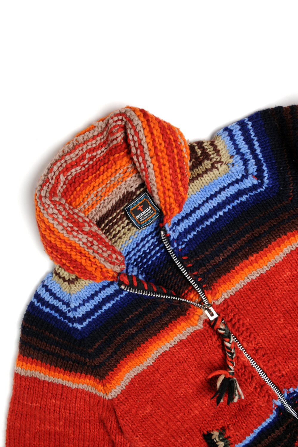 Serape Zipper Cardigan - Red