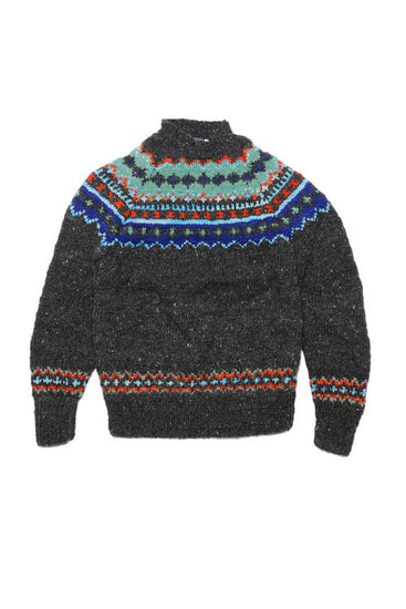 Fair Isle #3 Pullover - Ox Grey #3