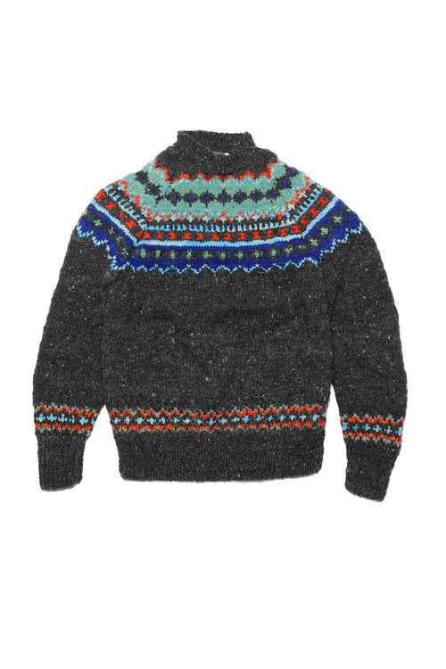 Fair Isle #3 Pullover - Ox Grey #3