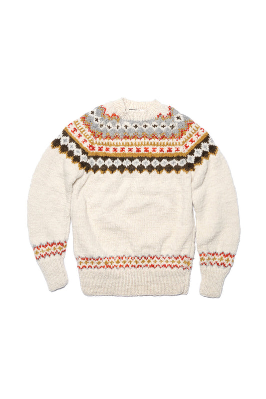 Fair Isle #3 Pullover - Ivory #5