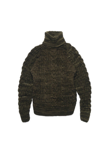 Fisherman Turtleneck Pullover - Factory Olive