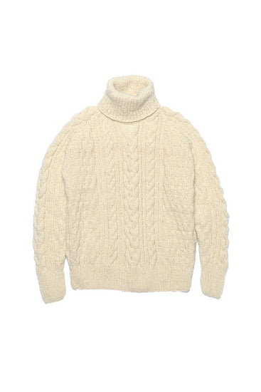 Fisherman Turtleneck Pullover - Ivory