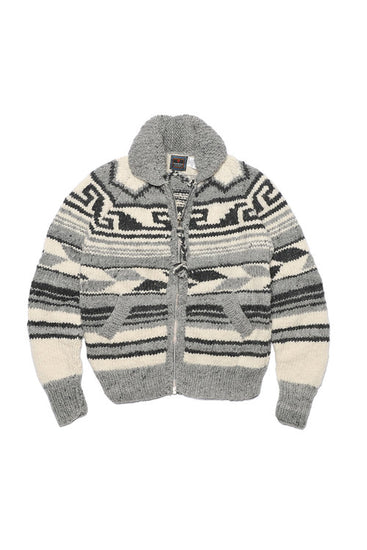 Greca Del Zipper Cardigan - Pearl Grey