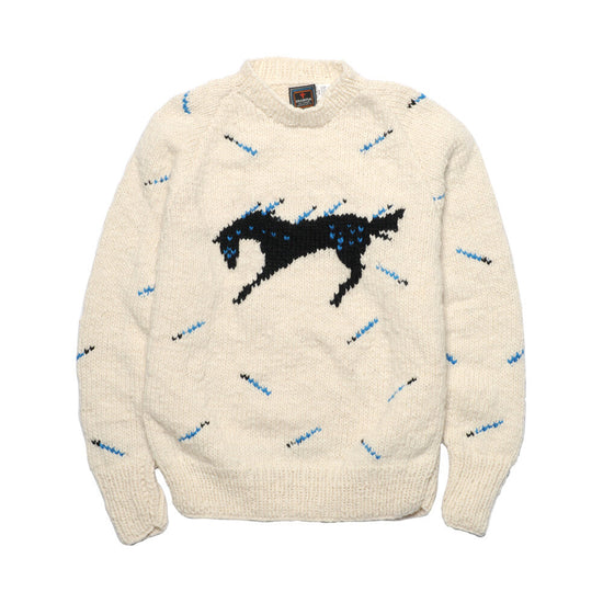 Black Horse Pullover - Ivory