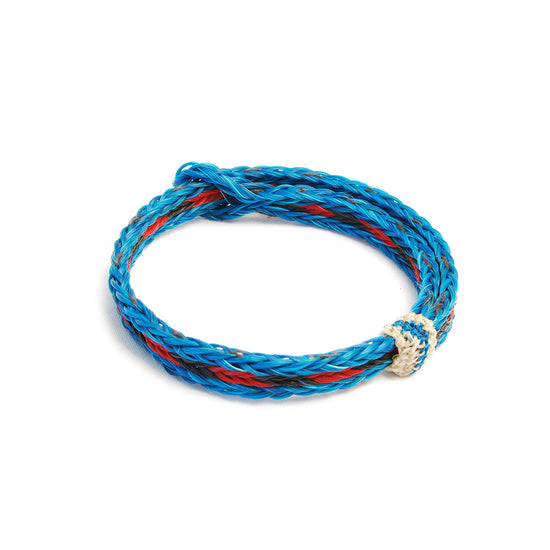 Braided Horsehair Bracelet - #16 RED/BLK/TURQ